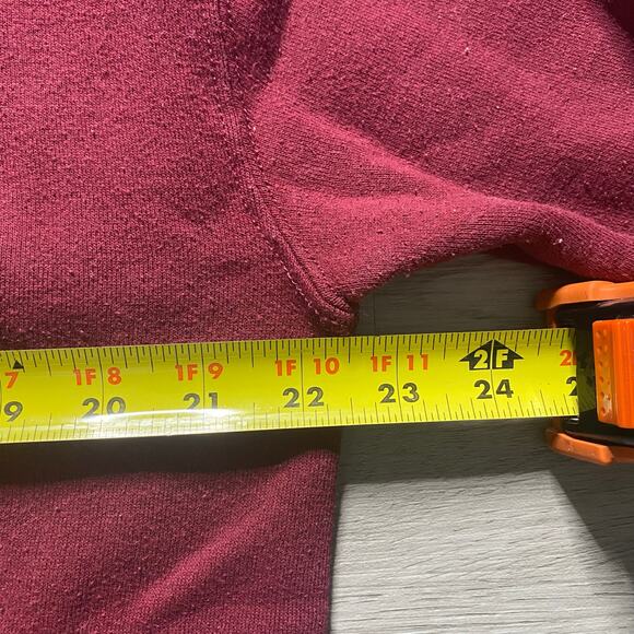 Vintage 90s Virginia Tech Hokies Russell Athletic Red Heavyweight Hoodie Size XL - Picture 5 of 6